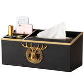 创意客厅纸巾盒摆件现代茶几办公室桌面遥控器抽纸盒收纳盒装 饰品