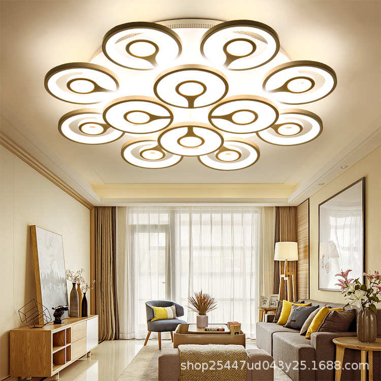 吸顶灯客厅灯灯异形圆创意新款圆卧室中智能家居北欧简约led现代