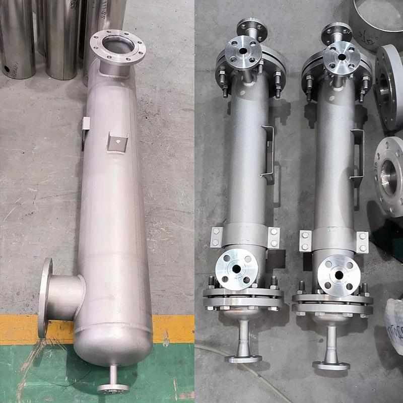 新款钛材交换器油冷却器凝 螺旋缠绕冷管壳式JX-KX冷凝器机组配套