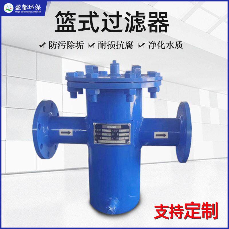 提篮式过滤器t型过滤器除污器快开直通蓝篮式过滤器