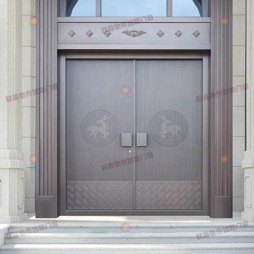 铜门家别墅大门单双开村门入户门防盗门农427庭院户进防盗安用全