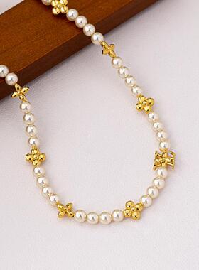 满天星珍珠项链配饰高级毛衣项链