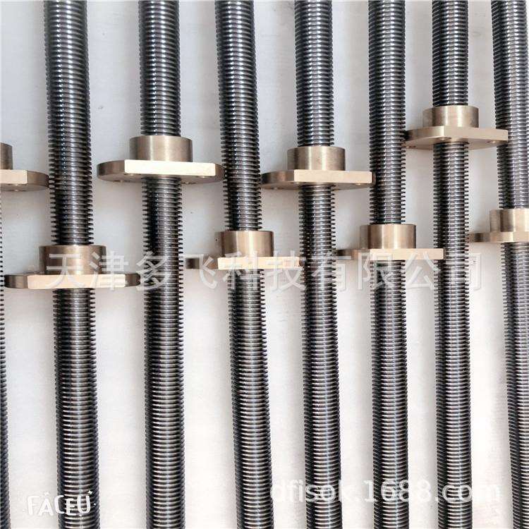 45号钢材质梯形丝杠矩形丝杆按图加工各种非标T型丝杠