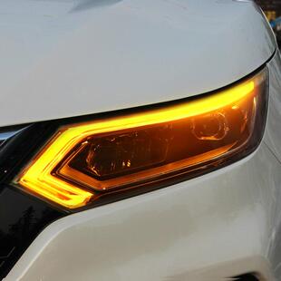 LED日行灯低配升高配双光透镜 新逍客大灯总成改装 适用于19 20款