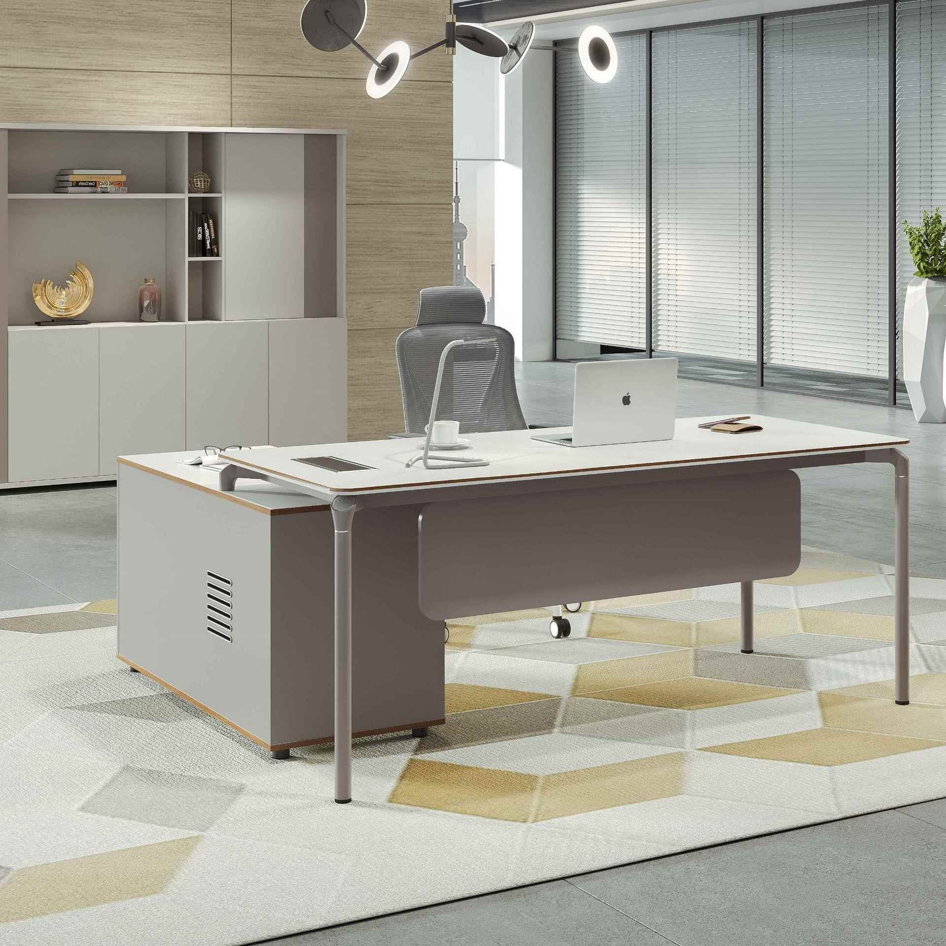 办公家具钢简约现代木公办大班台电脑主桌DBZ-44管老板经理桌