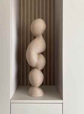 意式简约螺旋雕塑装饰摆饰电视机展示架柜室内工艺礼品摆饰设计师