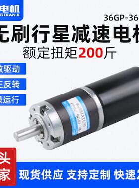 名扬行星齿轮直流无刷减速电机12v24v大扭矩可调速3650微型小马达