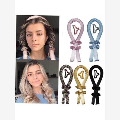 Heatless Curling Rod Headband No Heat Hair Curlers Ribbon