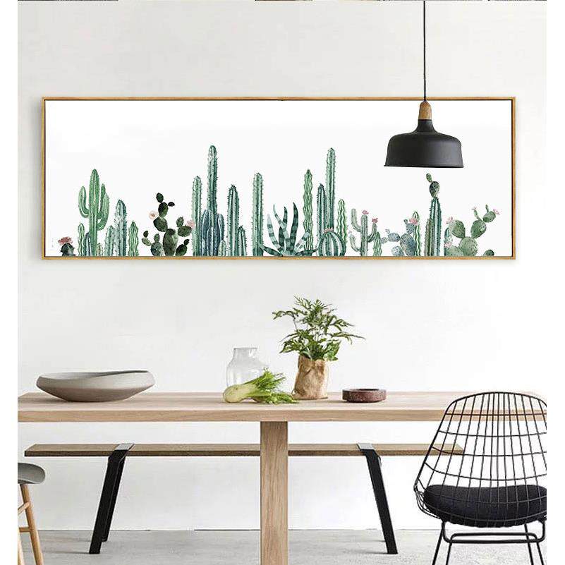 田园绿植 小清新客厅装饰画 餐厅壁画现代卧室床头画挂画 仙人掌