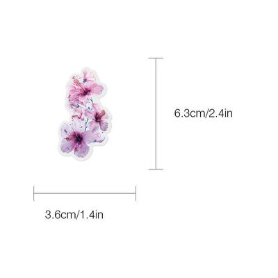 50Pcs Ink Flower Stickers DIY Phone Case Material Handbook W