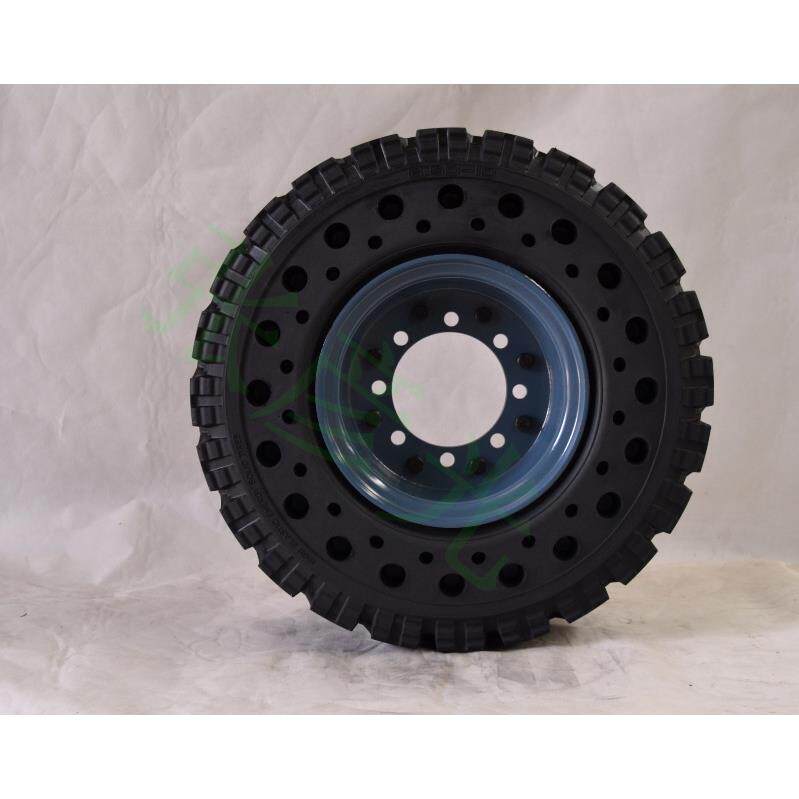 三吨叉车轮胎实心轮胎650-10/28x9-15减震带孔实心轮胎舒适散热快