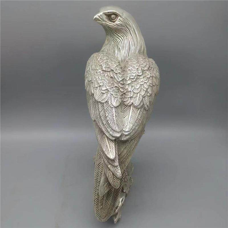 仿古白铜雄鹰摆件铜大展宏图老鹰客厅家居装饰工艺品雄鹰桌面摆件