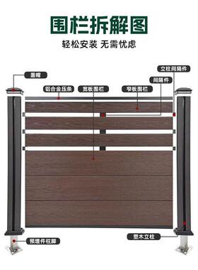 户LRD外塑木围栏塑庭院防木栏花园护栏别腐墅小院子室外木栅护栏