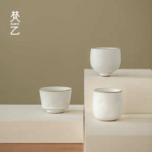 梵乙侘寂风锤纹小茶杯仿古家用细陶品茗杯功夫茶具茶杯主人杯批发