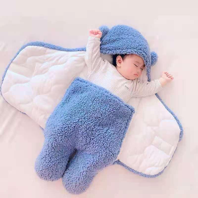 新生儿初生婴儿用品襁褓产房包被婴儿抱被春秋冬季加厚防惊跳睡袋