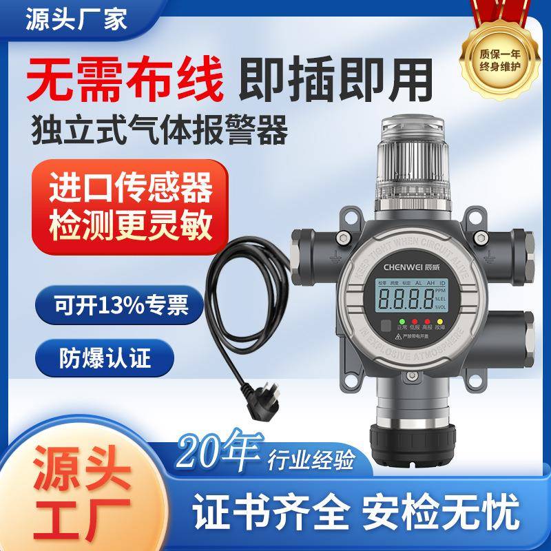 工业用独立式气体探测器二氧化碳硫化氢浓度检测仪餐饮燃气报警器