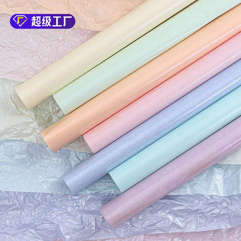 加厚38克珠光雪梨纸防水花束内衬纸礼物手揉纸烘焙蛋糕花艺包装材