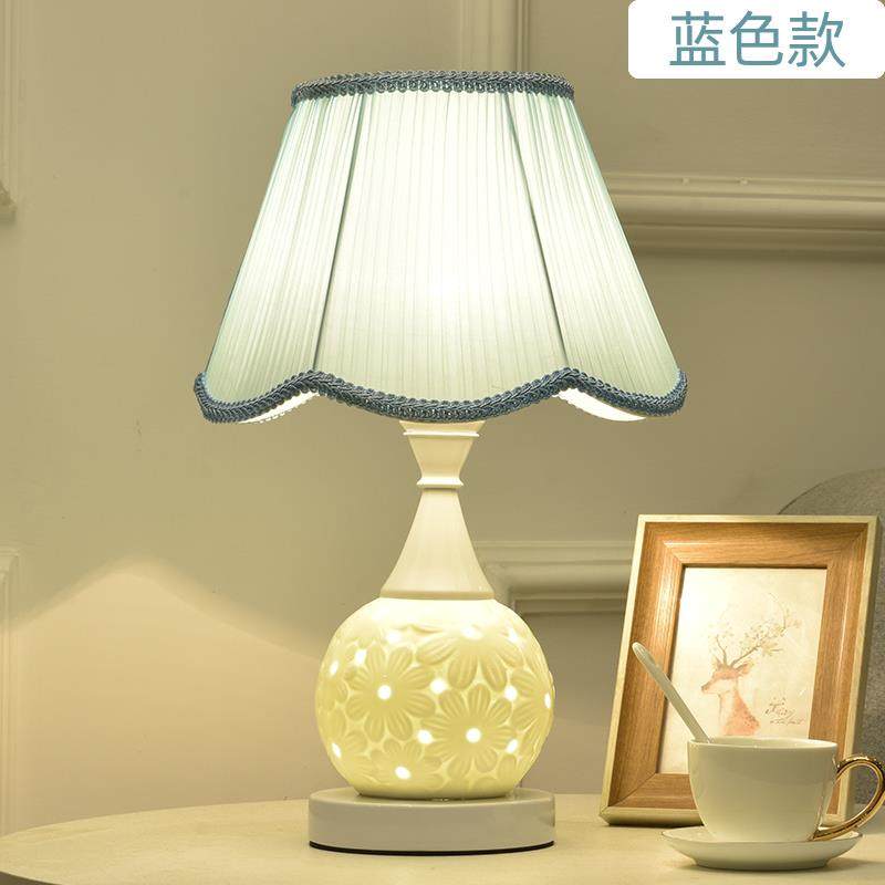 正品简欧式卧床头灯家用台浪漫温馨结婚约礼物喂室奶可调光遥控陶