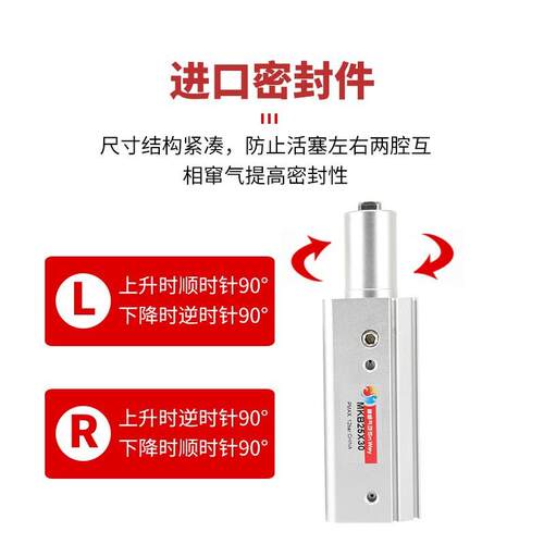 神威气动SnwayMKB回转气缸MK12/16/20/25/32/40*10/20/30/450-R/L