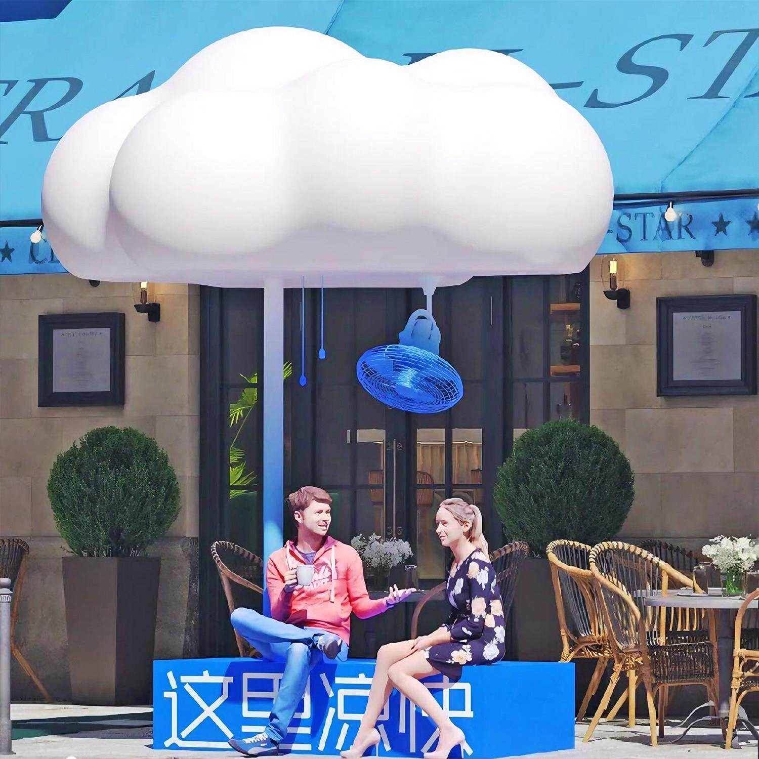 网红发光云朵风景区民宿草坪爱心雕塑打卡牌天梯座椅互动拍照装饰