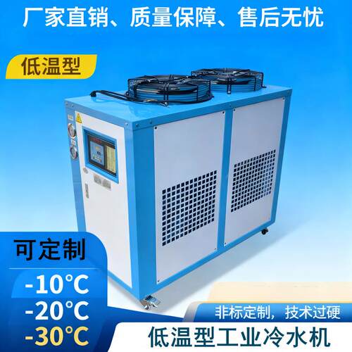 厂家直销化工医药用-10℃精准控温冷却循环1-40HP低温工业冷水机