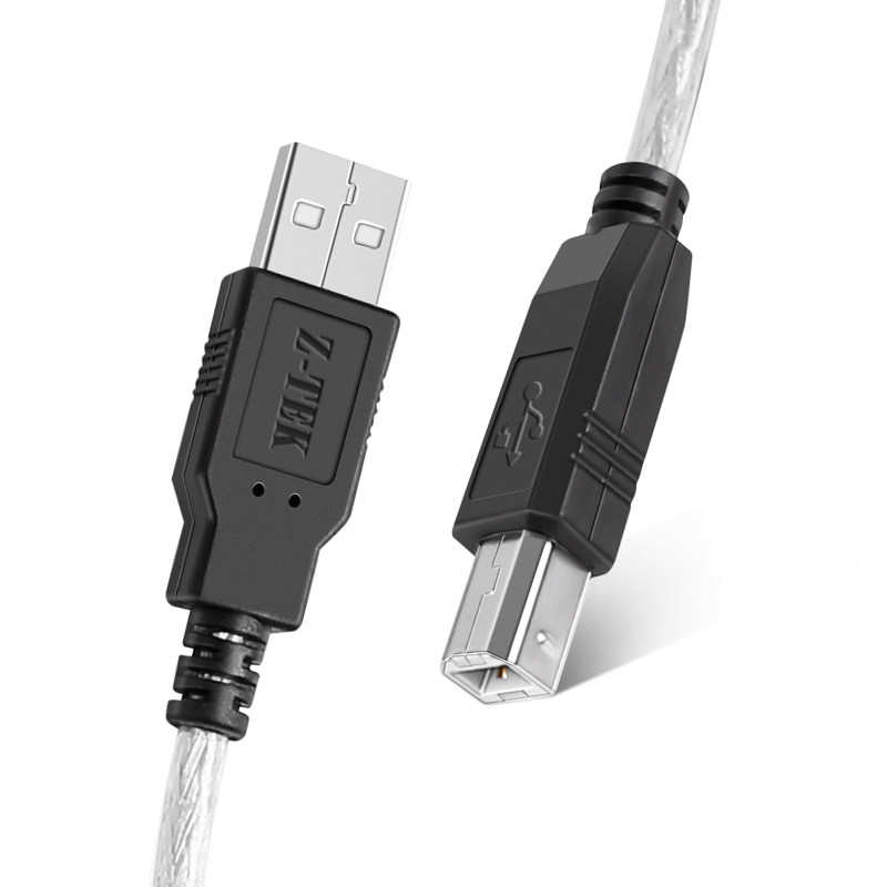 Z-TEK力特USB2.0打印机长距离数据线电脑延长连接线加长转方口T口