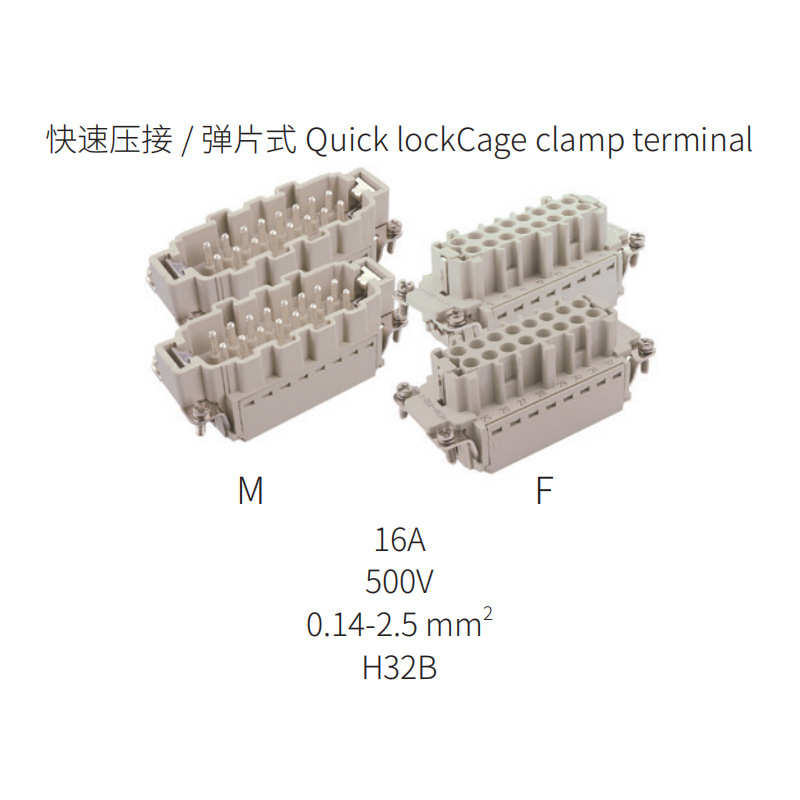 兴威联/SVLEC 重载模块连接器 HE032系列接插体机械设备 适配H32B