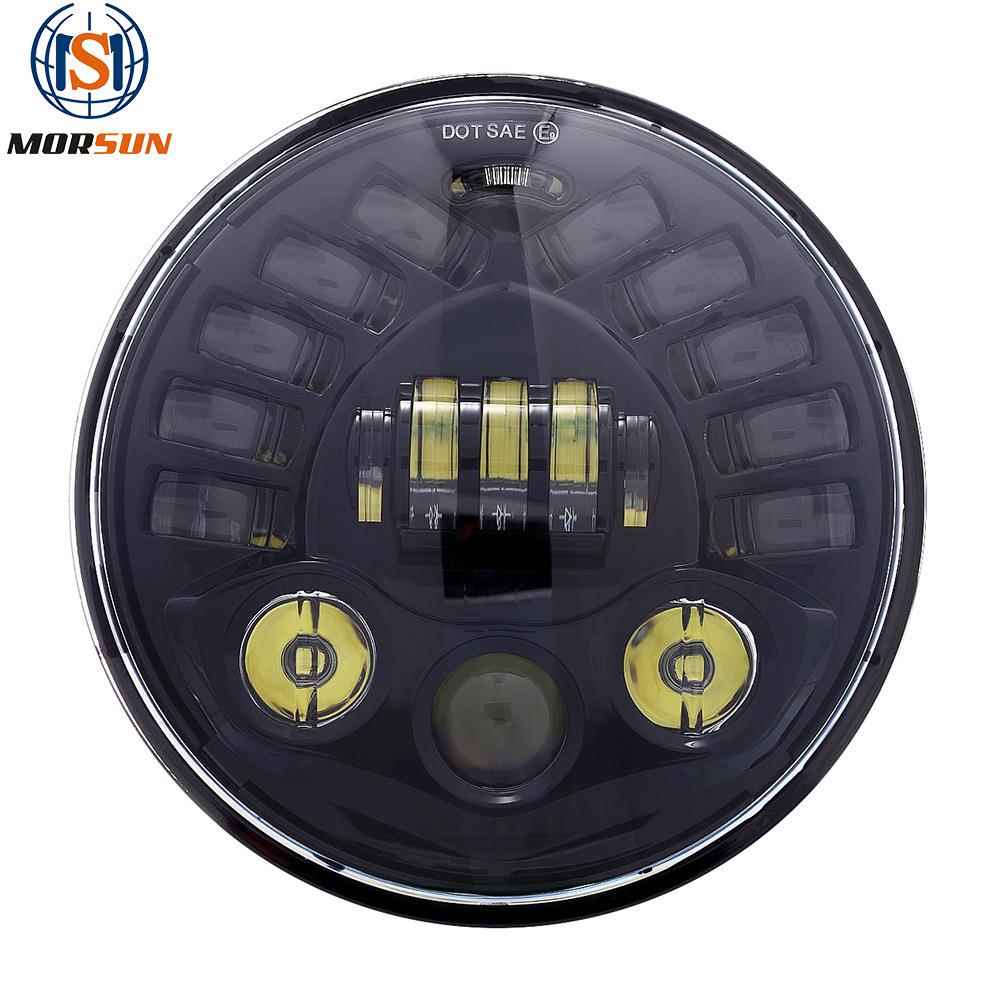 适用哈雷7寸前大灯led前照灯哈雷改装70W重力感应远近光功能