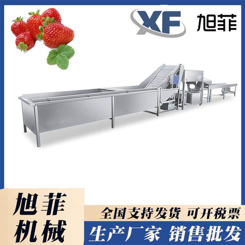 草莓加工设备鲜草莓清洗沥水风干线果干蔬菜果脆全套设备