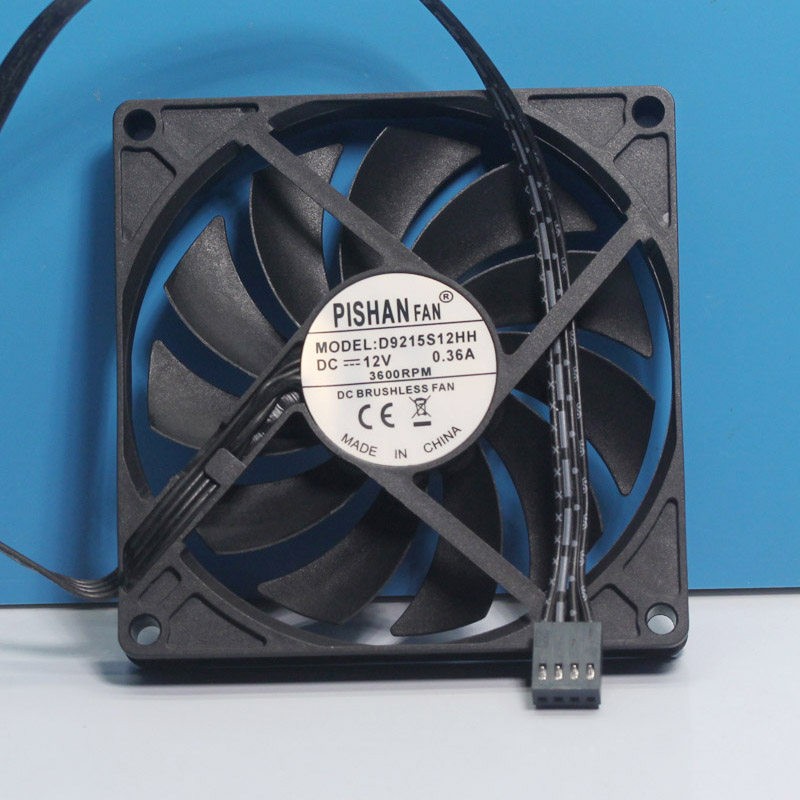 匹扇超薄9厘米CPU电脑机箱PWM散热风扇9015 D9215S12HH 12V 0.36A
