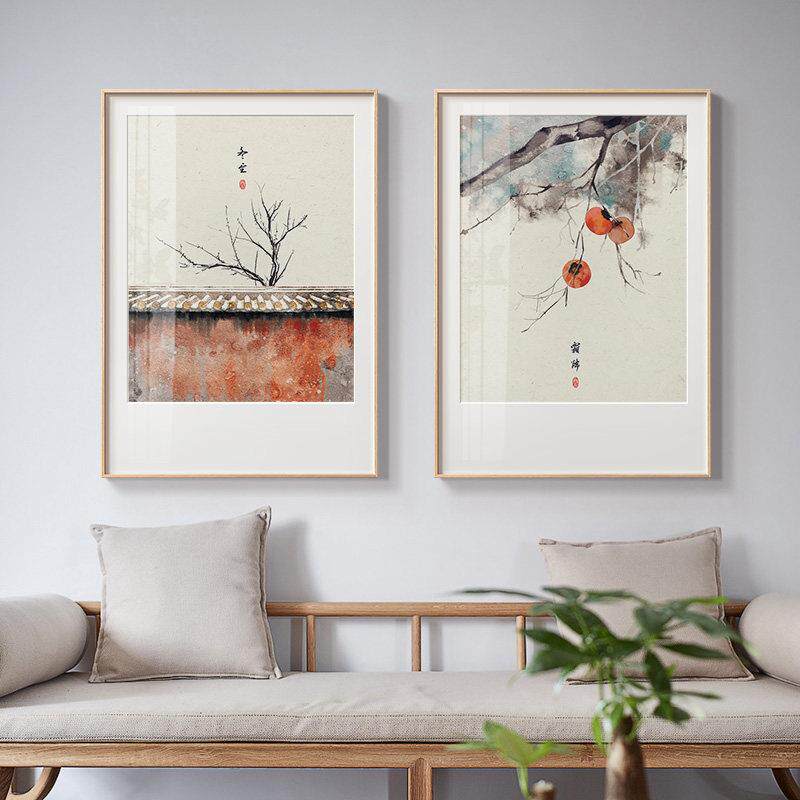 24二十四节气客厅装饰画 画现代简约新中式饭厅卡纸挂画 画中国古