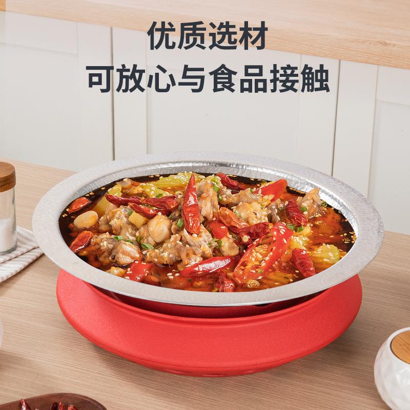 肉蟹煲锅不锈钢汤锅商用麻辣香锅捶印龙虾盘酒精加热海鲜浅汤锅