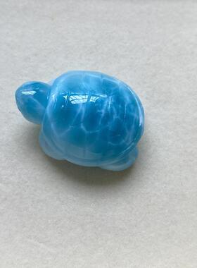 海纹石小乌龟吊坠拉利玛龙龟项坠锁骨链坠挂件规格30.6*21.2*15.4