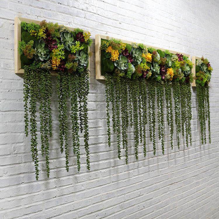彷真植物壁挂绿植墙面装饰假花走廊饭厅办公场所绿植物装饰北欧风
