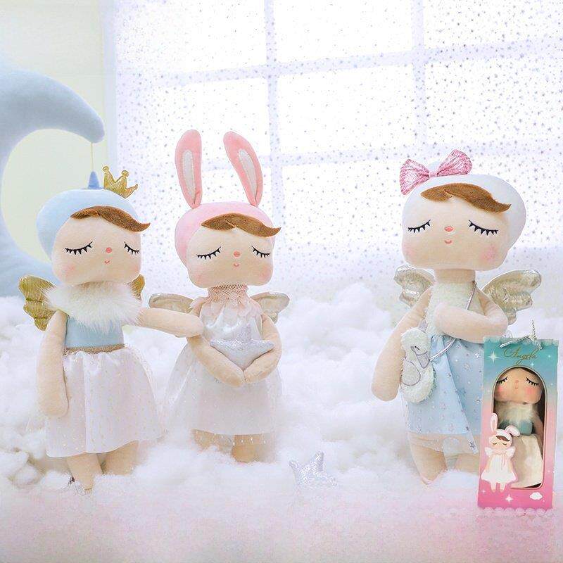 metoo天使安吉拉卷发时装款咪兔毛绒玩具女孩睡觉安抚娃娃公仔