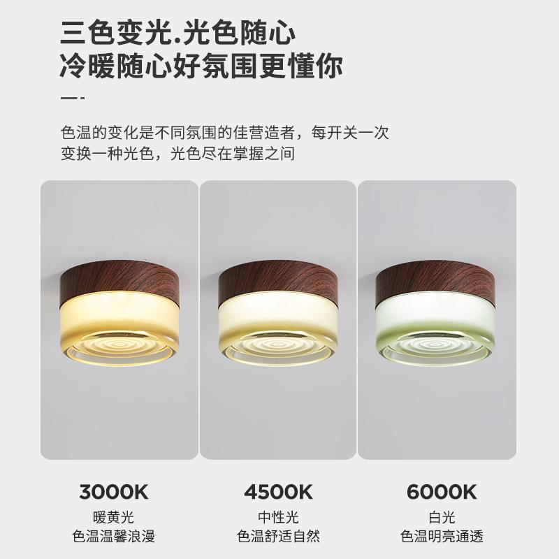 过198道顶灯玄关入户灯简约中创意胡桃色新吸走廊灯床式头壁灯室