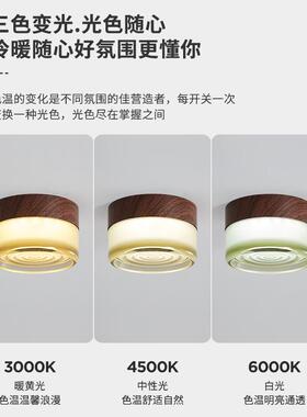 过198道顶灯玄关入户灯简约中创意胡桃色新吸走廊灯床式头壁灯室
