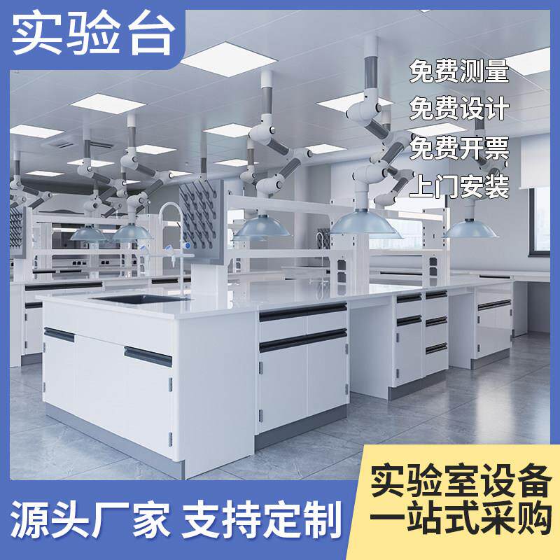 实验室工作台试验化验桌子pp中央边台操作台水槽台全钢钢木实验台