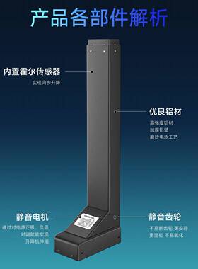 电动可升降立柱升降桌腿家用公电脑站立式桌支撑腿 两个装IPF22
