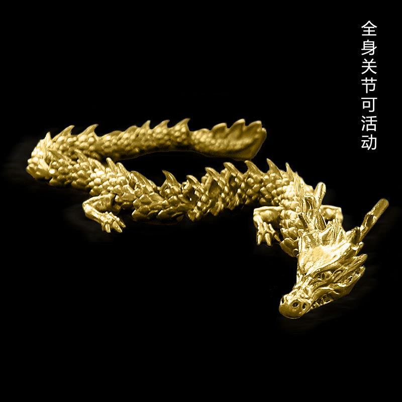 新款直销黄铜三爪金龙摆件手把件茶宠百搭精工抛光可活动神龙茶道