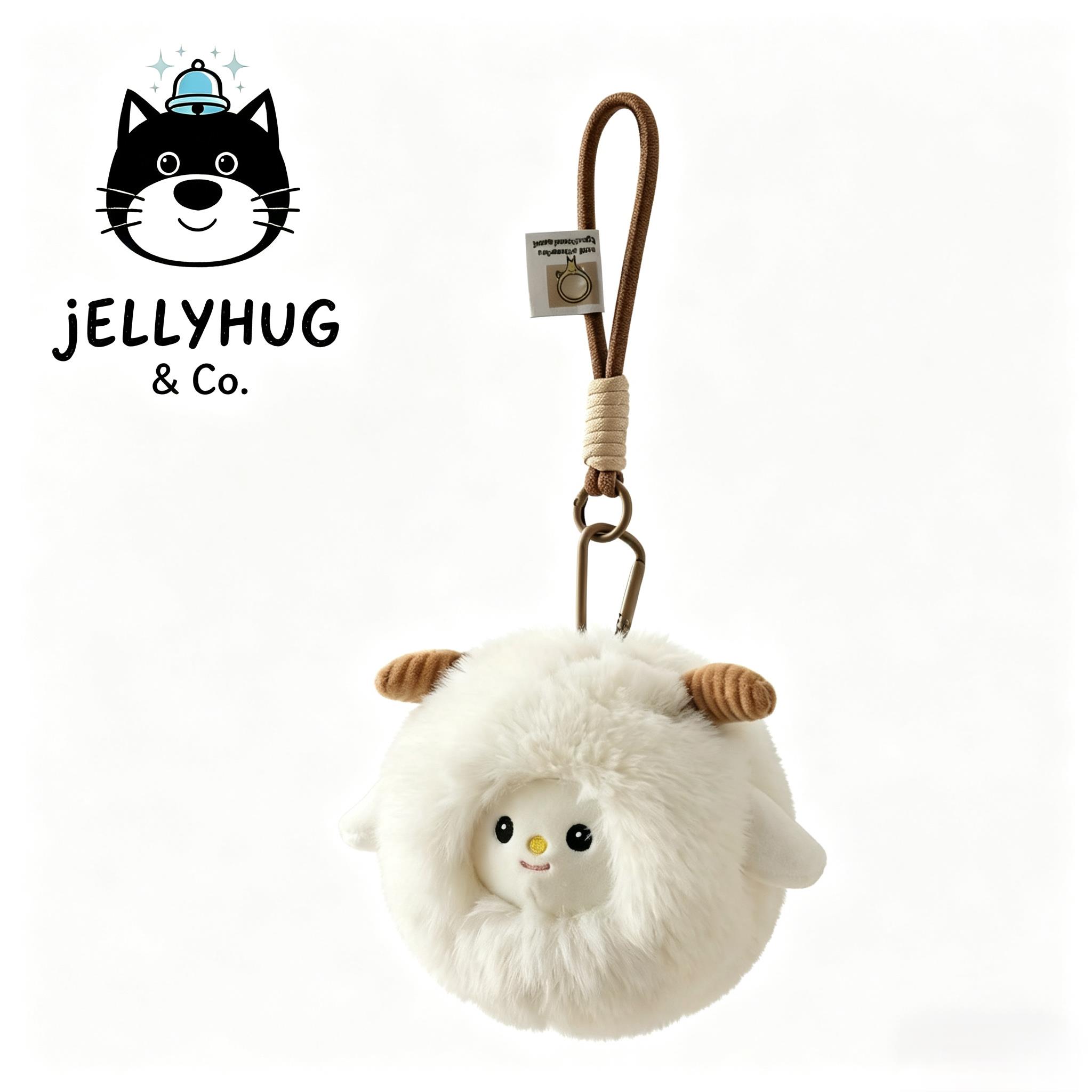 英国jellyhug毛绒圆球十二生肖公仔挂件情侣礼物可爱钥匙扣包挂饰