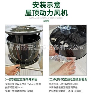 屋顶风动力 工业车机厂房屋顶排气扇 猪舍鸭舍养间瑞安殖场氨气换
