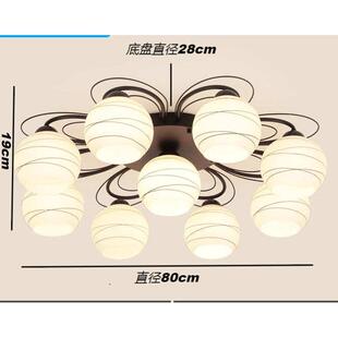 艺铁卧室简约灯客厅书房吊灯餐厅灯具美式 现代北欧创意艺术吸顶灯