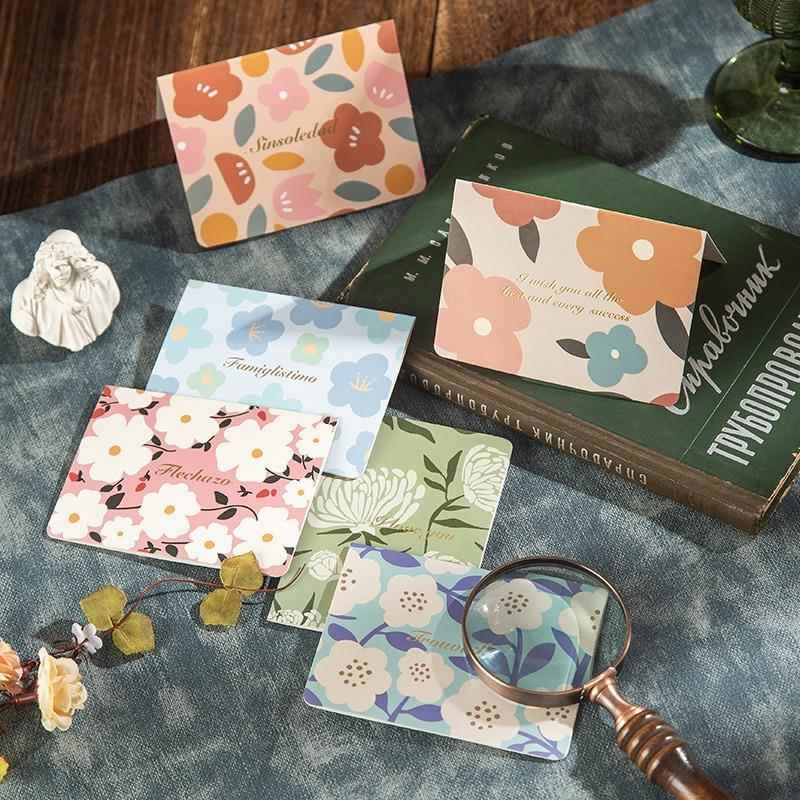 通用节日贺卡古典风水彩碎花小卡片生日礼品卡花店烘焙附送卡