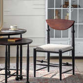 新品 创意休闲靠背椅 中古风实木椅子家用客厅软座餐椅个性