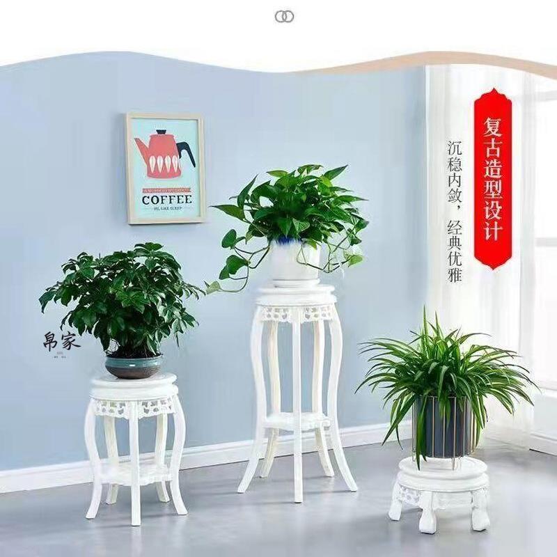 式板凳置绿凳箩花放花盆仿实木单个单层花架子凳子落地摆件欧物架