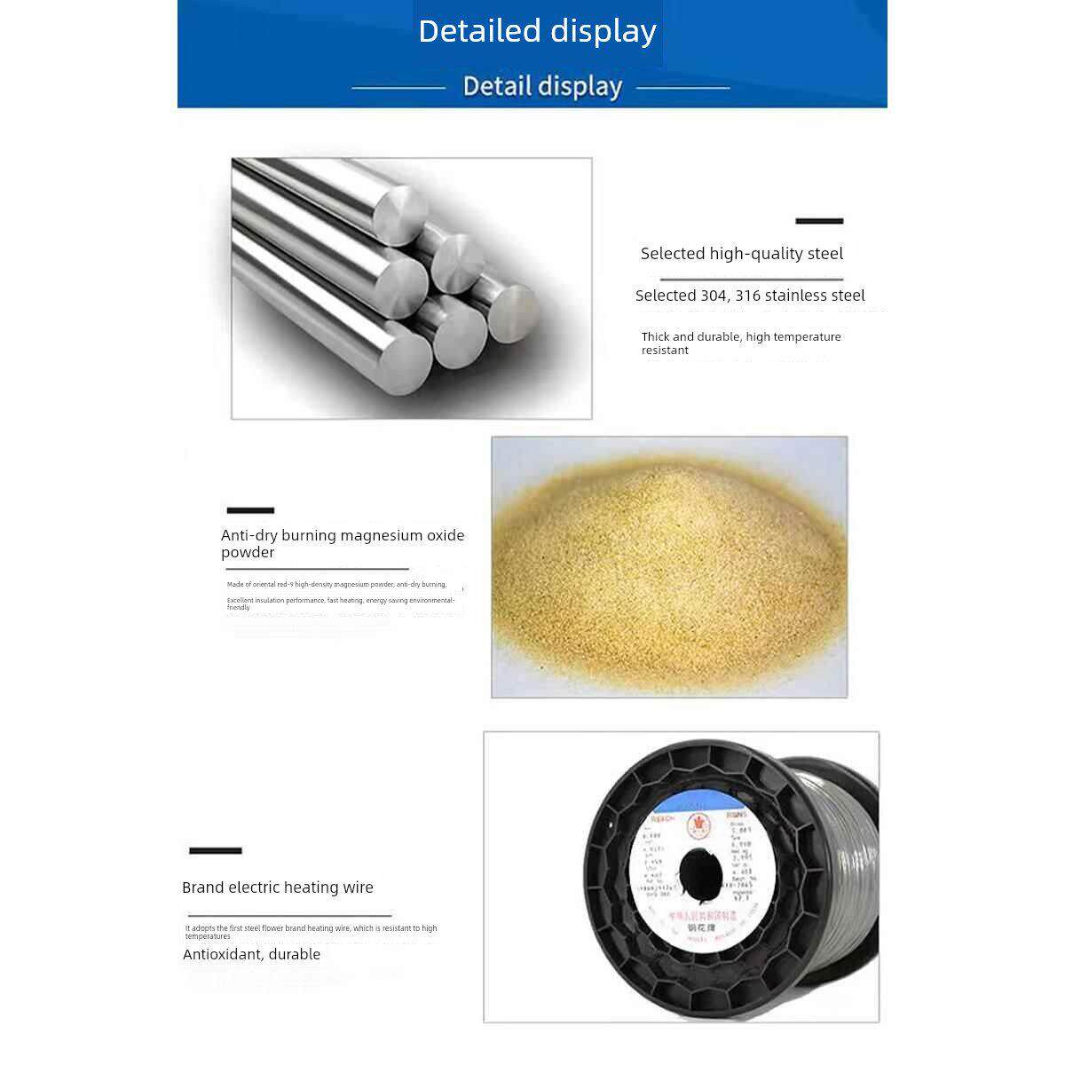 烧烤炉加热管面火炉电扒炉电热管铁板烧手抓饼干烧电烤炉发热管箱