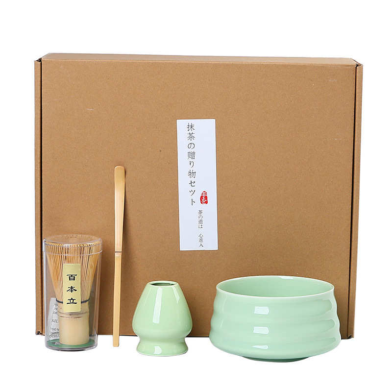 日式抹茶套装抹茶刷茶碗茶扒三件套礼品套装
