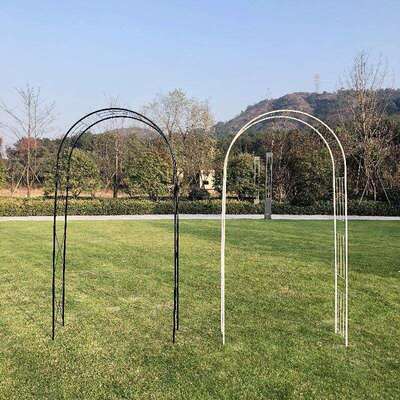 焊接拱门萄花架爬藤蔷架攀爬架葡拱形月GR224W/G季庭院园艺支架铁