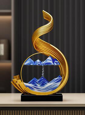 新中视式室风流250719-0生水起沙画摆件装饰品高级感客厅电柜办公